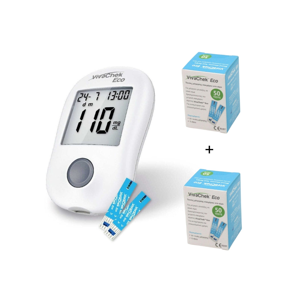 VivaChek Eco Blood Glucose Monitoring + 2 VivaChek Eco Stips Pack